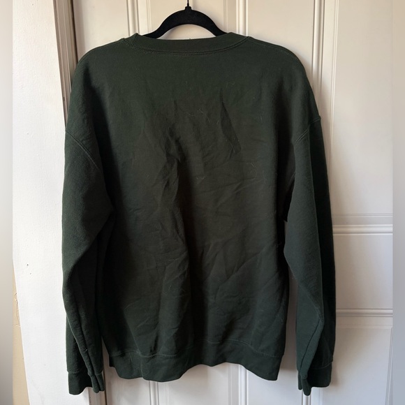 Smoking Wizards Graphic Sweatshirt Forest Green Crewneck L - Picture 2 of 4